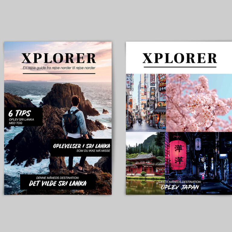 Xplorer travel magazine forside og bagside